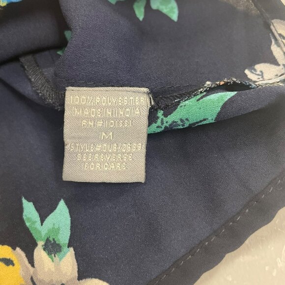 Charlotte Russe Womens Floral Tank Top Lattice Back Blue/Multi Size Medium - Picture 8 of 8